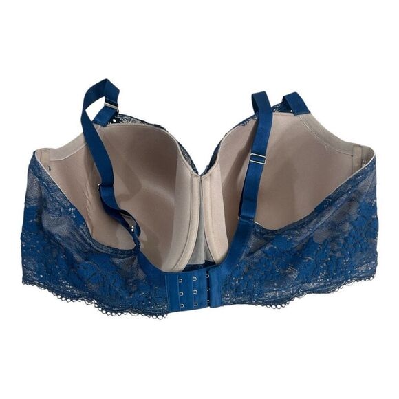 Third Love Turquoise Floral Lace Underwired Bra Size 42F Lightly Lined Lingerie - Picture 9 of 10